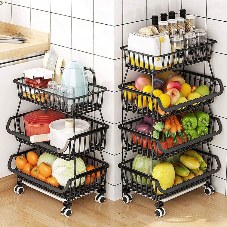 Prep & Savour Fruit Vegetable Produce Metal Storage Bin For Kitchen